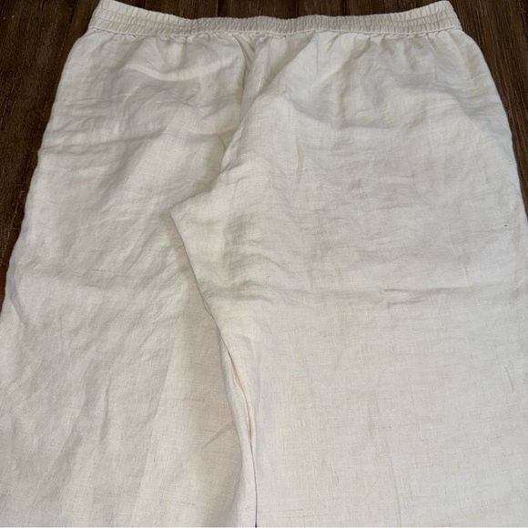 Eileen Fisher Organic Linen Lantern Pant XL Cream Ankle - Picture 8 of 13